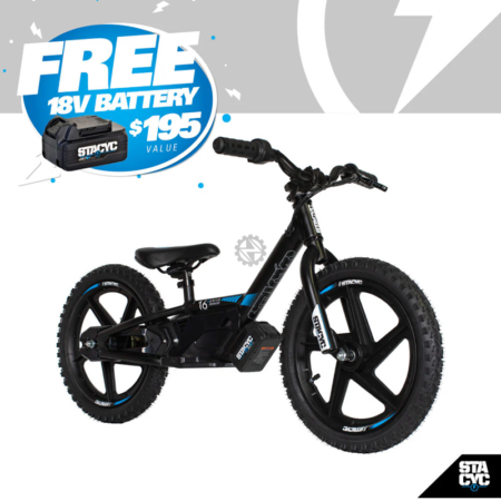 Stacyc eDrive 16 (18V) Electric Balance Bike + Free Battery